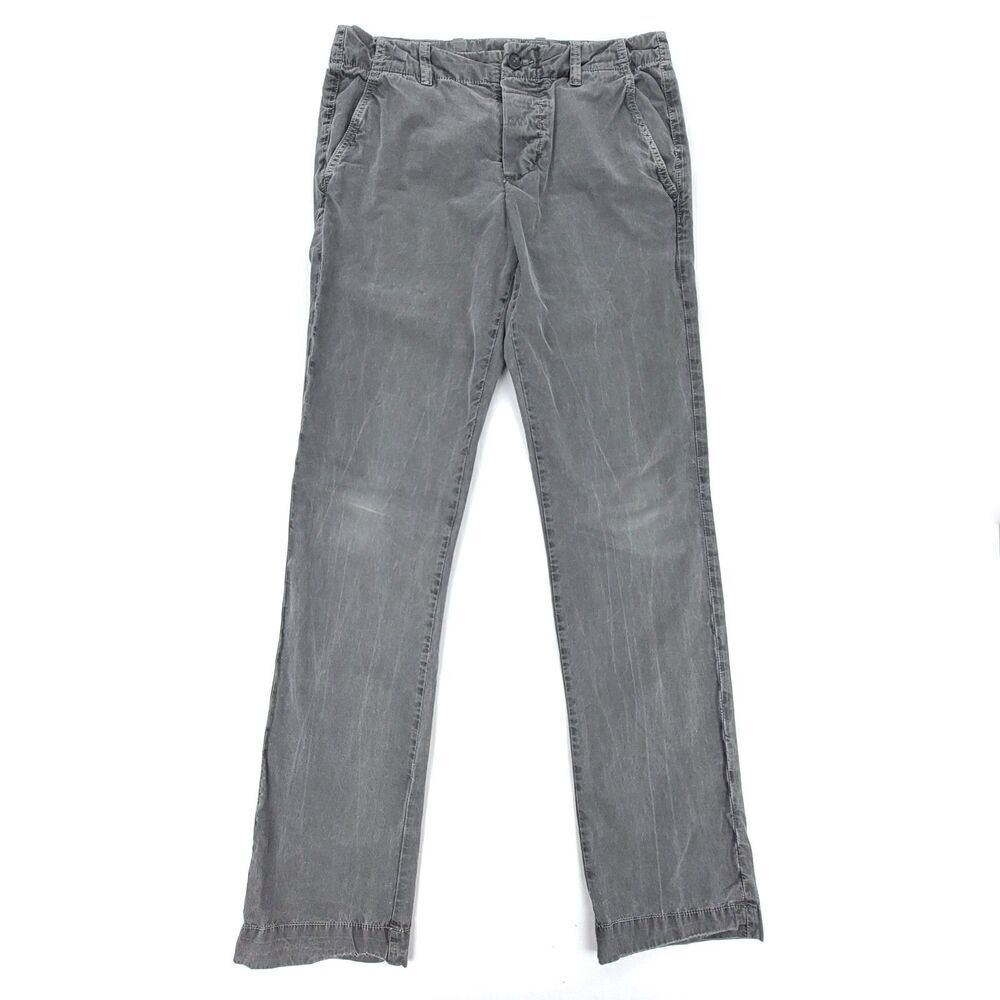 JAMES PERSE Rigid 100% Cotton Chino Pant Minimal Quiet Luxury 30 Gray Pigment